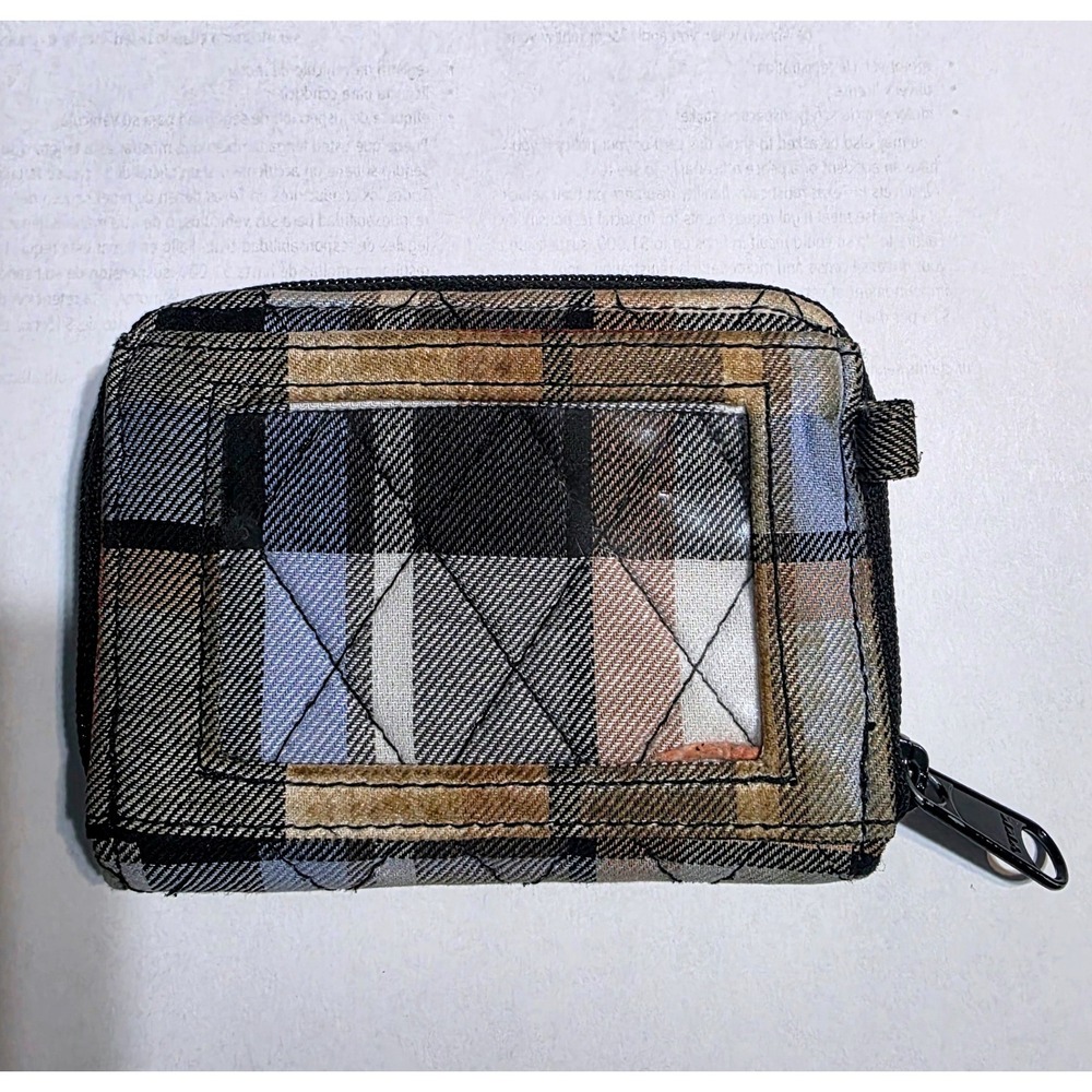 Vera Bradley Perfectly Plaid Petite Zip-around Wallet RFID